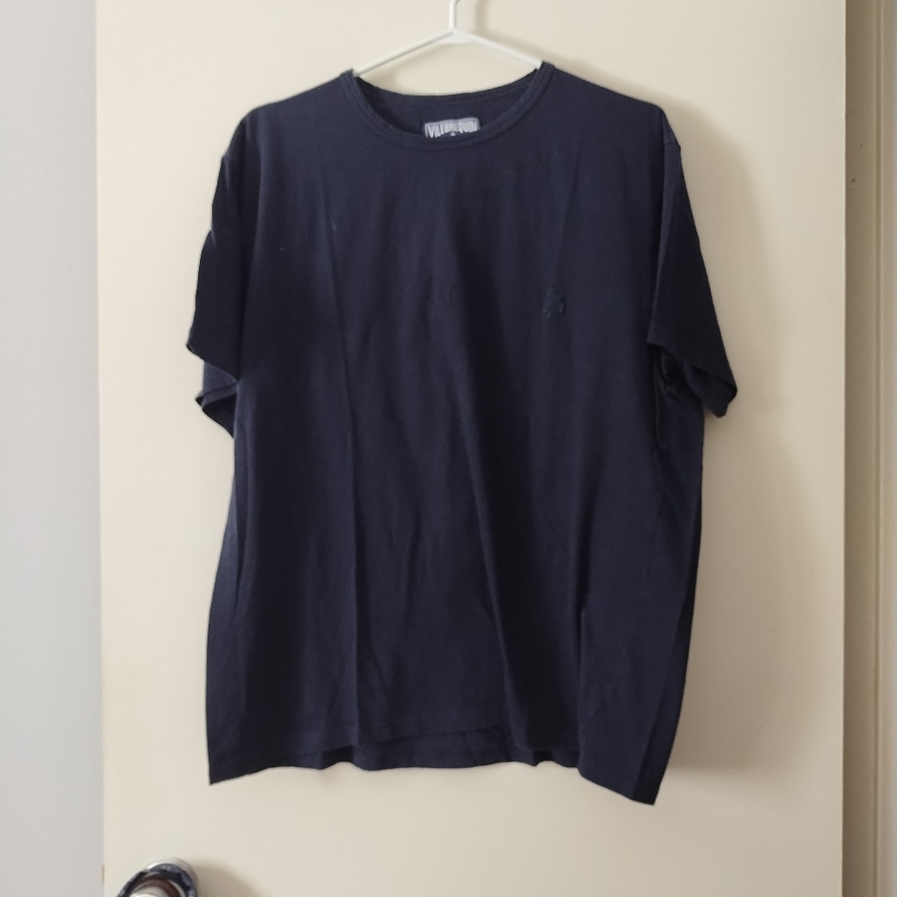 VILEBREQUIN Navy Blue Cotton Turtle 🐢 Logo T-Shirt XXL